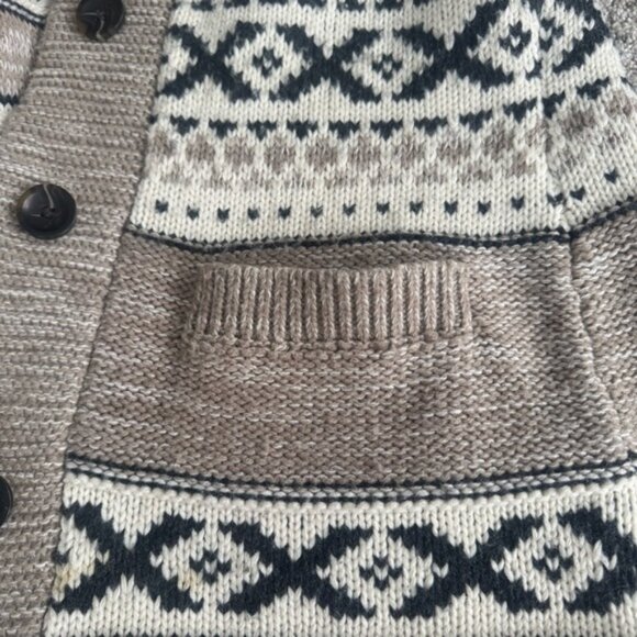 Sansara Aztek wool blend knit button up cardigan sweater. Women's size M - Picture 6 of 11